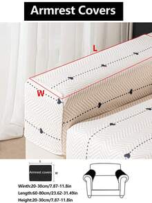 1 件弹力沙发套，防滑全覆盖沙发座套，四季通用沙发垫套，布艺加厚沙发毯，可机洗，防尘，宠物友好，家居装饰，可调节，适用于转角沙发、卧室、办公室、客厅 1/2/3/4 座 - 米色 - 查看 17