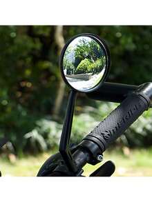 2 Packs Adjustable Bike Rearview Mirrors, 360° Rotatable Bicycle Cycling Side Mirror, Wide Angle Reflective Mirrors For Mountain Road Bikes, Universal Handlebar Mount Accessories - Black - View 8