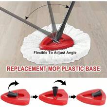 Spin Mop Base For /Ocedar EasyWring Microfibre Spin Mop 1 Tank System Rotating Triangle Mop Heads Refill Plastic Cover Replacement Accessories