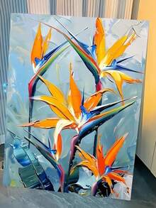 1 Piece DIY Digital Oil Painting Set Christmas, Painting Requires Your Hands And Patience To Complete, (Frame Not Included), Featuring Colourful Bird Of Paradise Flower Patterns, Great For Beginners, Perfect Gift Choice For Birthdays, Festivals, Weddings, Parties And Other Occasions