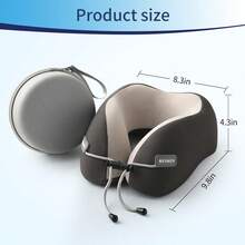 记忆海绵U型枕，多色旅行飞机颈枕，睡眠，颈部支撑，可拆卸和可清洗