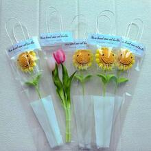 1pc & 5pcs Handmade Crochet Sunflower, Eternal Artificial Woven Sunflower, Knitted Lifelike Sunflower, Preserved Flower, Best Gift For Birthday, Wedding, Graduation, Father's Day, Mother's Day, Teacher's Day. Suitable For Home Decor In Restaurant, Living Room, Bedroom, Also Ideal For Holiday Gifts And Party Decoration. Optional Handbag Gift Packaging Available. - Orange - View 17