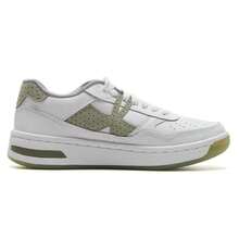 Under Armour Court 96 Suede Cushioned Low-Top Women Casual Commuting Skateboard Shoes 3028766-102 - White/Green - View 2