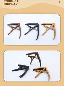 Professioneller Gitarrensattel für akustische & elektrische 6-Saiten Gitarren/Mandolinen - leichter Holzklammer mit geschmeidiger Federaktion (ergonomisches Design, schneller Zugriff auf die Bünde)