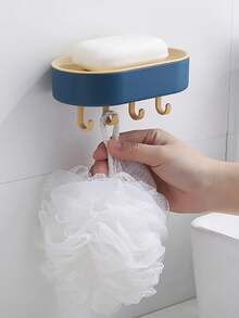 极简浴室壁挂式肥皂盒，无需钻孔，优雅欧式风格，现代风格，生日派对，秋季元素，中东国庆节，万圣节 - 彩色 - 查看 2