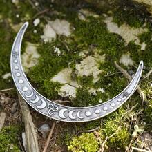 1 Piece Vintage Viking Crescent Hair Fork Clip Mandala Pattern Mysterious Design Textured Vintage Colors Stable Fixation Elegant Goddess Hair Accessory For Women Thick Hair Mother's Day 2026 Best Mom Gift For Mom Mum Gift Gift For Grandma Sentimental Heartfelt Unique Surprise Gift - Bạc cổ - Xem 9