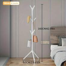 1个时尚简约现代独立式衣架，优雅简约的卧室服装外套架，多功能家居收纳整理架，高效利用空间，完美适用于换季衣物和节日装饰，是小户型和时尚家居的理想之选，以实用设计提升您的家居美感。