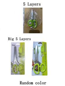 1 Miếng Đa chức năng Thép không gỉ Phòng bếp Cây kéo Đối với Hành , , Món ăn Với 5 Lớp Của Thép - màu xanh lá - Xem 10