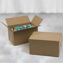 10pcs Small Item Transport Box Set, Brown Corrugated Cardboard Boxes With Lids, For Mailing Packages, Gift Packaging, Reinforced Christmas Express Gift Boxes