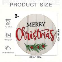 1 Piece Festive Wooden Christmas Sign Decoration - Country Merry Christmas Wall Art With Seasonal Decoration, Holiday Rope Hanging Merry Christmas Sign, Suitable For Home, Outdoor, All Holiday Seasonal Decorations