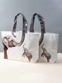 1 Túi Tote Họa Tiết Hươu Cao Cổ Kỳ Lạ - Sức Chứa Lớn, Chống Thấm Nước, Chống Ẩm, Có Thể Tái Sử Dụng, Chống Mài Mòn, Túi Xách Du Lịch Thích Hợp Cho Việc Mua Sắm, Lưu Trữ Và Sử Dụng Hàng Ngày - Ý Tưởng Quà Tặng Hoàn Hảo - Nhiều màu - Xem 2