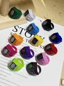 1 pieza/3 piezas/6 piezas Contador electrónico LCD de 5 dígitos con pantalla numérica, contador de dedos compacto, adecuado para entrenamiento deportivo - Multicolor - Ver 5