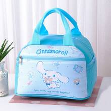 Sanrio 1pc Sanrio Lunch Bags Lunch Box Bags Lunch Bag Student Insulation Bag Cute Cartoon Tote Bag Portable Large Storage Bag Zipper Closure With Double-Sided Pocket Reusable Durable Nylon Fabric Insulation And Fresh-Keeping Back To School Must Be Suitable For Students To Work, Family Daily Commuting, Dinner, Outdoor Picnic Can Be Used As Birthday Gifts, Holiday Gifts., Home Decor, Party & Christmas Storage