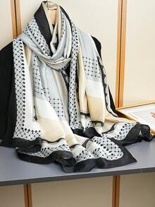 1 buc Eșarfă cu imprimeu Paisley pentru femei, șal elegant pentru exterior și eșarfă lungă, accesoriu ideal pentru ținuta ta de toamnă/iarnă, plajă, eșarfă moale și elegantă - Multicolor - Vizualizare 3