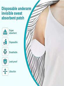 100/50/20/10片装腋下吸汗垫，一次性强力吸水透气垫，带医用胶水，男女通用，隐形设计，是运动、旅行和夏季的理想之选 - 多色 - 查看 8