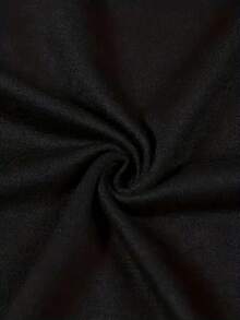 1 Piece Of Women's Casual Round Neck Long Sleeve T-Shirt, Soft Sports Knit Fabric With Slight Stretch, Suitable For Spring, Summer, And Autumn Seasons, Featuring Holiday-Themed Small Character Print Design - Black - View 5