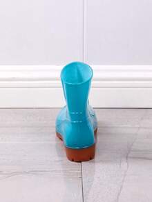 Women's Rain Boots, Solid Color Commuter PVC Plastic (Polyvinyl Chloride) Rain Shoes, Outdoor All Season Garden Shoes, Non-Slip Waterproof Waterproof Shoes, Waterproof Boots, Women's Water Shoes, Kitchen Rubber Shoes