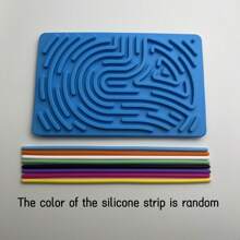 Sensory Activity Board: Adult Double-Sided Silicone Fidget Toy | Quiet, Tidy, Relieves Anxiety, ADHD, And | Portable Travel Bag And 10 Ropes | Suitable For Young People Over 14 Years Old, Silicone Breathable Toy, Creative Toy, Stress Relief, Christmas Preferred Gift (Color Random),Sensory Toys,Sensory,Fidget Toys