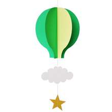3D Hanging Decorations For Classroom - Hot Air Balloon, Clouds & Stars Party Decor | Nursery, Birthday, Baby Shower Backdrop | Kindergarten, Preschool, Homeschool Decoration,For School Supplies,Back To School