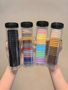 2 pachete/set elastice de păr multicolore, asortate, care acoperă negru clasic, tonuri pământii, culori macaron, stil minimalist și versatil - potrivite pentru fete, femei și bărbați, aplicabile pentru naveta, sport, acasă și toate scenariile, coadă de cal sigură, împletitură, cocuri fără a deteriora părul, suporturi pentru coadă de cal, elastice de păr, benzi de cauciuc pentru păr, șnururi, elastic de păr, accesorii pentru acasă, cadouri pentru femei, frânghie de păr - Multicolor - Vizualizare 1