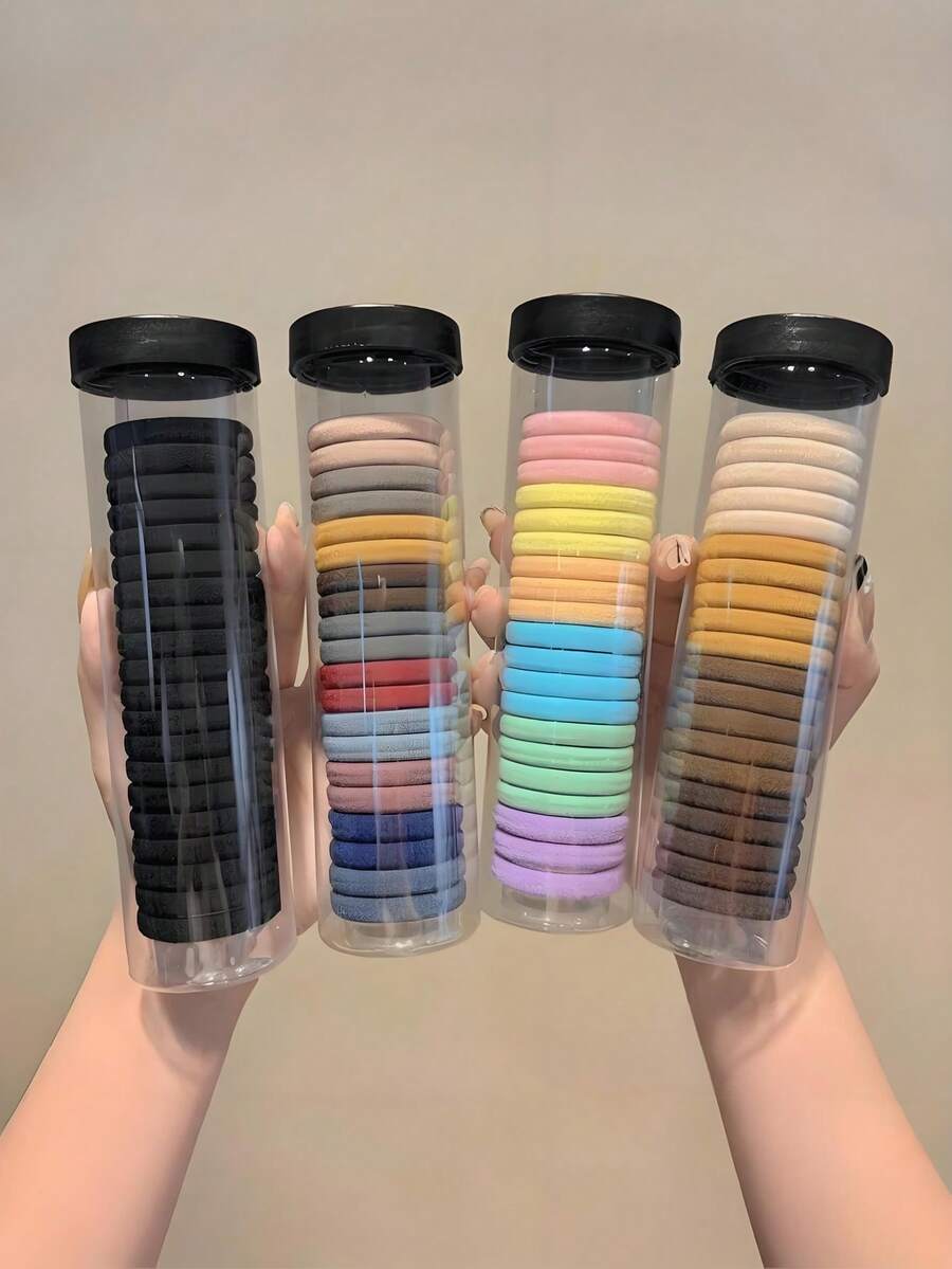 2 pachete/set elastice de păr multicolore, asortate, care acoperă negru clasic, tonuri pământii, culori macaron, stil minimalist și versatil - potrivite pentru fete, femei și bărbați, aplicabile pentru naveta, sport, acasă și toate scenariile, coadă de cal sigură, împletitură, cocuri fără a deteriora părul, suporturi pentru coadă de cal, elastice de păr, benzi de cauciuc pentru păr, șnururi, elastic de păr, accesorii pentru acasă, cadouri pentru femei, frânghie de păr - Multicolor - Vizualizare 1