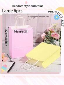 24 chiếc/12 chiếc/6 chiếc/1 chiếc túi quà màu Macaron, túi quà giấy Kraft nhiều màu sắc có tay cầm, túi quà giấy Kraft mềm mại dùng cho tiệc tùng, sinh nhật, kẹo, mua sắm, trang trí đồ dùng cho doanh nghiệp nhỏ, túi tote giấy Kraft trơn, túi giấy Kraft tối giản có vân, túi tote đa năng, túi đựng đồ đa dụng, túi quà sáng tạo, bao bì quà tặng - Nhiều màu - Xem 16