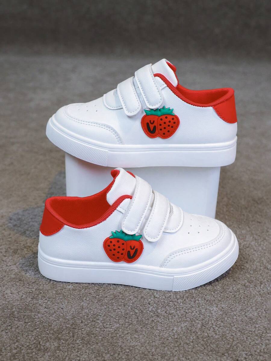 1双可爱卡通风格休闲户外平底运动鞋，适合小女孩，四季皆宜 - 彩色 - 查看 1