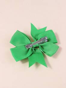 24PCS Kids Solid Color Hexagon Bow Hair Clips, Girls Hair Accessories Suitable For Daily And Holiday Use - Multicolor - View 7