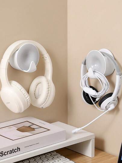 1 pieza Soporte para auriculares sin perforación para pared, Gancho fuerte detrás de la puerta, Estante de ganchos para cocina y dormitorio. Ganchos universales y auxiliares. Almacenamiento y organización, Conveniente y práctico, Resistente y duradero.