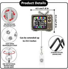 Funny Badge Reel Retractable For ID Name Tag, Please Be Patient With Me, Cute Badge Holder With Retractable Alligator Clip For Nurse, Doctor, Nursing Student, Hr, Office Workers - I Am Not - View 6