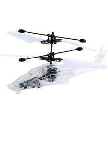 Remote Control Smart Sensing Helicopter, Made Of Anti-Fall Material, Infrared Remote Control. Birthday Gift, RC Helicopter Airplane Plastic Flying Toy, Gesture Sensing Aircraft, Infrared Interactive Educational Toy, With LED Light Cover, Remote Control Excludes Batteries. - Multicolor - View 15