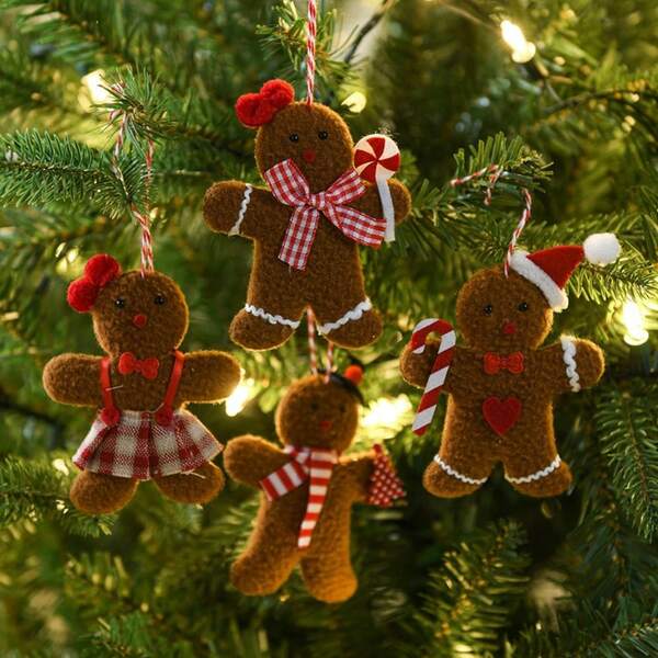 1PC Christmas Gingerbread Man Doll Creative Doll Xmas Tree Hanging Ornaments Christmas Decorations Home New Year Gift Christmas