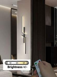 Lámpara de pared recargable por USB inalámbrica, de 3 temperaturas de color regulables, adecuada para sala de estar, dormitorio, gabinete de TV, entrada