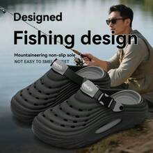 New Detachable Clogs, Summer Outdoor Non-Slip EVA Closed Toe Slippers, Beach Sandals - Dark Grey - View 2