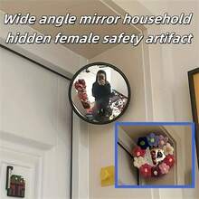 1pc Elegant Black Art Deco Round Convex Mirror - Full-Length Plastic Wall Decor For Living Room & Bedroom, No Electricity Needed, Featherless, Horizontal Orientation, Modern Home Decor, Room Decor - Multicolor - View 5