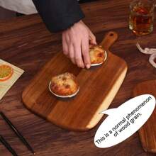 1pc Rosewood Cutting Board - Wooden Kitchen Chopping Board, Stylish Long Handle, Solid Wood, For Meat, Cheese, Bread, Vegetables And Fruits - Charcuterie Board Cheese Serving Platter, Perfect For Food Slicing And Display, Portable Camping Cutting Board, Essential For Modern Country Kitchen. Mother's Day Gift, Wedding Season Kitchen Supplies, Christmas Gift. - Wood Color - View 8