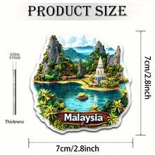 1 nam châm tủ lạnh hình đường chân trời Kuala Lumpur - Tháp đôi Petronas & Thiết kế hình bát giác, cao su Acrylic mềm từ tính, trang trí văn phòng nhà bếp bền nhiều màu sắc, quà tặng sinh nhật Halloween Giáng sinh, quà lưu niệm du lịch, nam châm tủ lạnh dễ thương, hoa văn sống động, tay nghề thủ công chất lượng, phẳng 2D - Malaysia - Xem 9