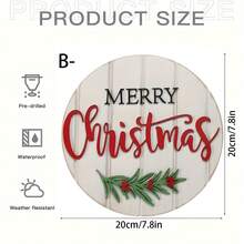 1 Piece Festive Wooden Christmas Sign Decoration - Country Merry Christmas Wall Art With Seasonal Decoration, Holiday Rope Hanging Merry Christmas Sign, Suitable For Home, Outdoor, All Holiday Seasonal Decorations