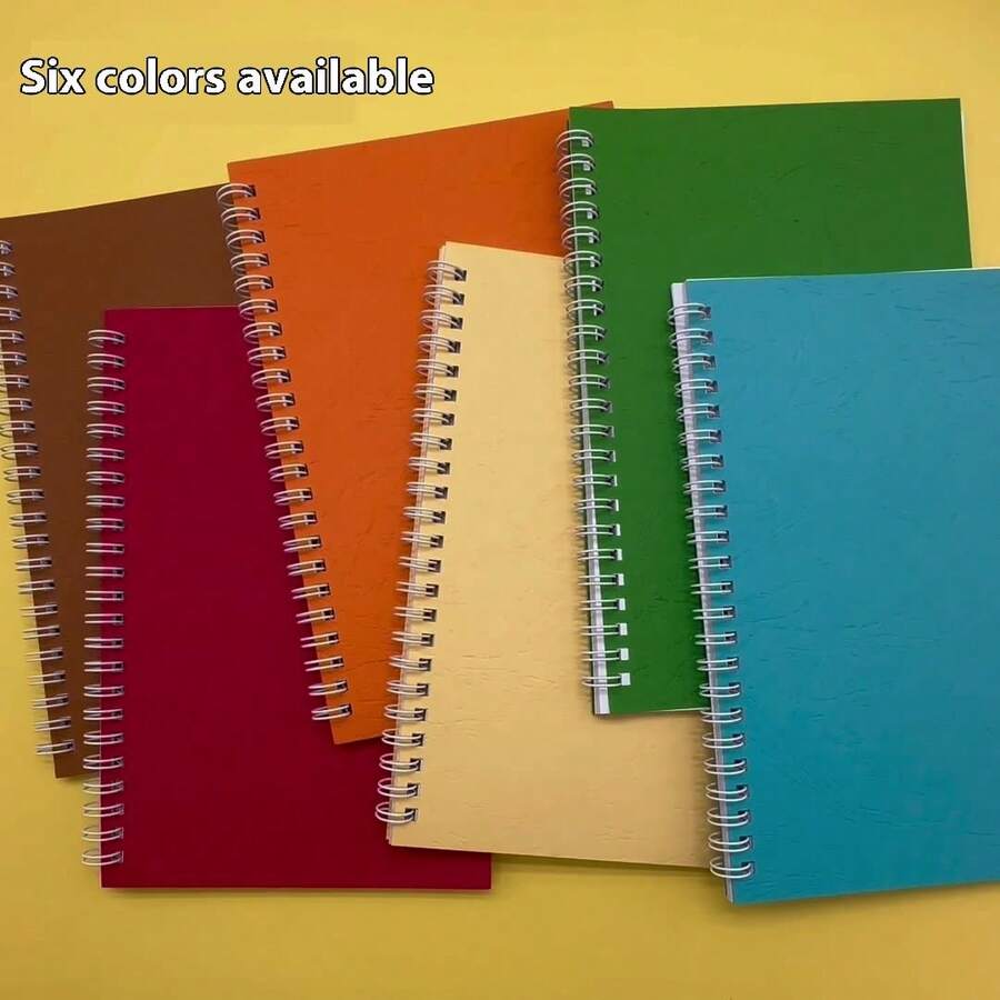 1pc A5 Retro Leather Texture Spiral Notebook, Memo Pad