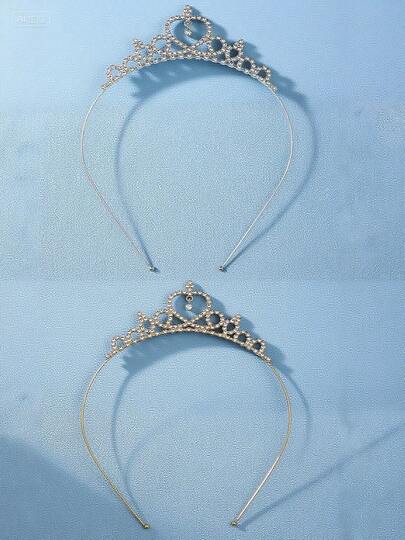 1pc Minimalist & Fashionable Crown Pendant, Zinc Alloy Material With Shiny Rhinestones, Small Crown Charm, Suitable For Wedding, Party, Birthday, Princess Decor