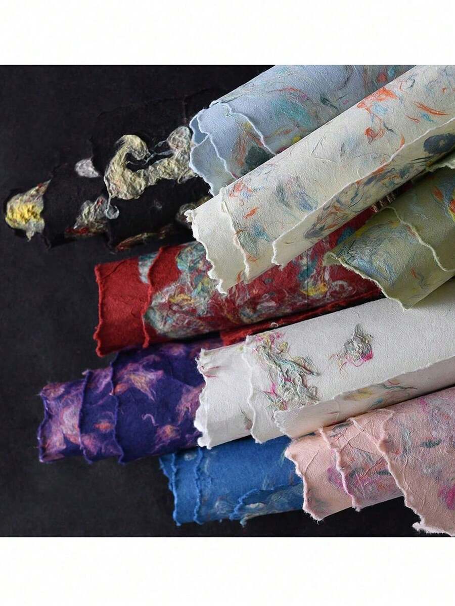 20pcs Flower Wrapping Paper Water Rock Paper Handmade Stone Pattern Bouquet Packaging Material Flower Paper Pleated Wrinkled Art Paper