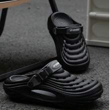 New Detachable Clogs, Summer Outdoor Non-Slip EVA Closed Toe Slippers, Beach Sandals - Dark Grey - View 8