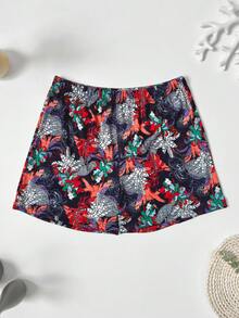 KAMULANG 5pcs/Set Men's Loose Airy Printed Boxer Briefs, Rainforest Animal Pattern, Lightweight Breathable Elastic Waist Shorts, Casual Sleepwear, Multi-Color (Please Order One Size Down For A Snug Fit) - Multicolor - View 6