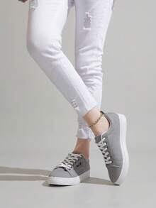 2025 New Spring/Autumn Women's Fashion Casual Sneakers, Anti-Slip Student Sports Shoes, Canvas Breathable