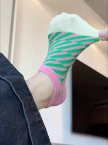 Colorful Stripes, Vertical Stripes, Simple Polka Dots That Don't Fall Off, Boat Socks, Girls, Invisible Socks, Girls