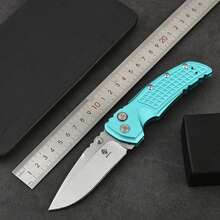 1PC-Sage Green Folding Knife, Pocket Folding Knife, Aluminum Alloy Handle, Blade Material MAGNACUT/1.4116 Powdered Steel, Folding Knife, EDC Utility Tool With Deep Carry Clip, Suitable For Outdoor Camping, Hiking, Wilderness Adventure, Fishing (Unfolded Length 7.95 Inches, Blade Length: 3.35, Blade Width: 1.18, Blade Thickness: 0.13, Handle Length: 5.9)