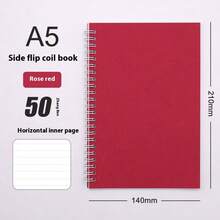 1pc A5 Retro Leather Texture Spiral Notebook, Memo Pad