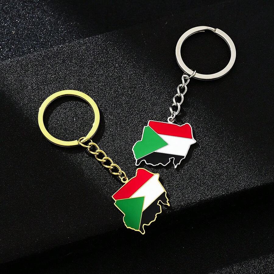 Republic 泪滴形吊坠钥匙扣，钛钢材质，适用于摩托车、汽车、背包、钥匙圈，时尚钥匙扣，适合送给朋友、万圣节、教师节、圣诞节礼物、包包挂饰、汽车配件或姐妹。 - 彩色 - 查看 1