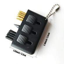 1支装高尔夫球杆清洁刷，三合一多功能高尔夫球杆清洁刷，带登山扣，方便携带，高尔夫球手必备配件 - 黑色 - 查看 5