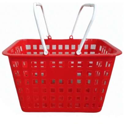 Canasta de servicio con asas para llevar cosas canasta multiusos resistente cocina almacén picnic hogar organización accesorio portátil mercancía práctica ligera grande